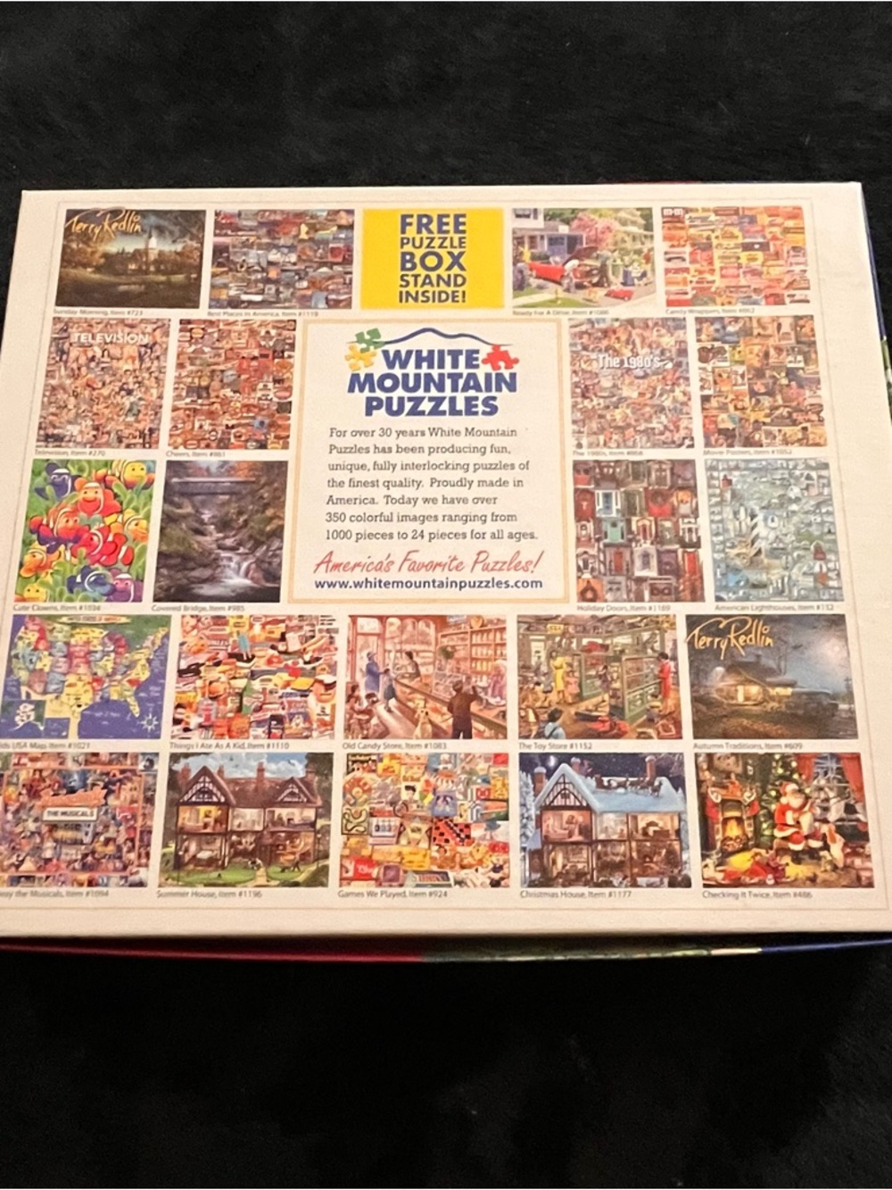White Mountain Lake Winnipesaukee Illustrated Puzzle - Red Box - Picture 2 of 3